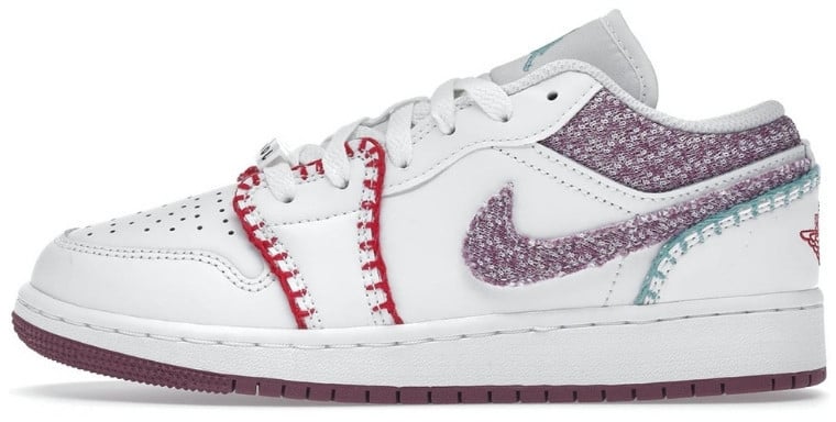 Nike Air Jordan 1 Low White Light Bordeaux Wit