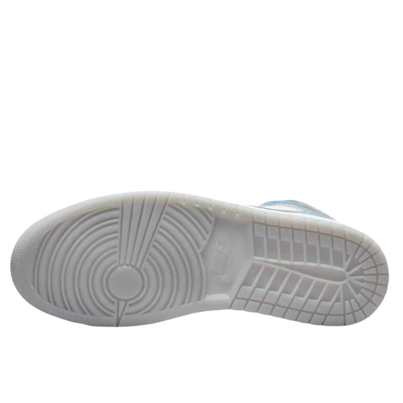 Nike Air Jordan 1 Mid French Blue Fire Red Wit