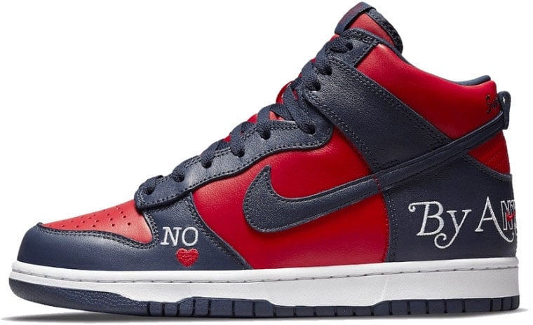Nike Nike SB Dunk High Supreme By Any Means Navy Blauw
