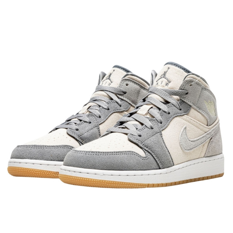Nike Air Jordan 1 Mid Coconut Milk Particle Grey Grijs