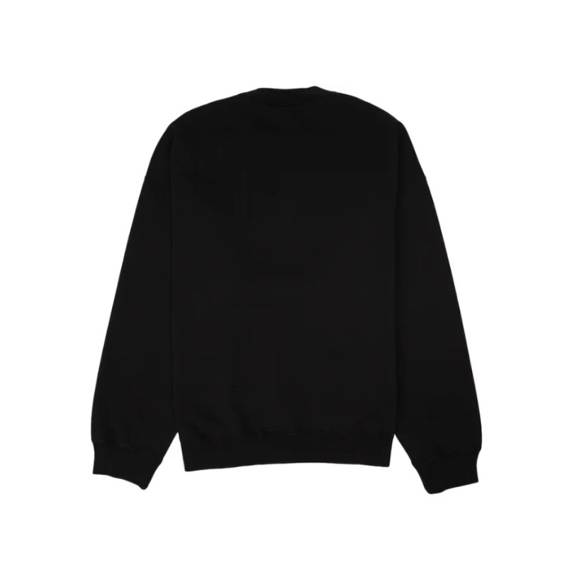 Nike Sweat Nike x Stussy Wash Crew Fleece Black Zwart