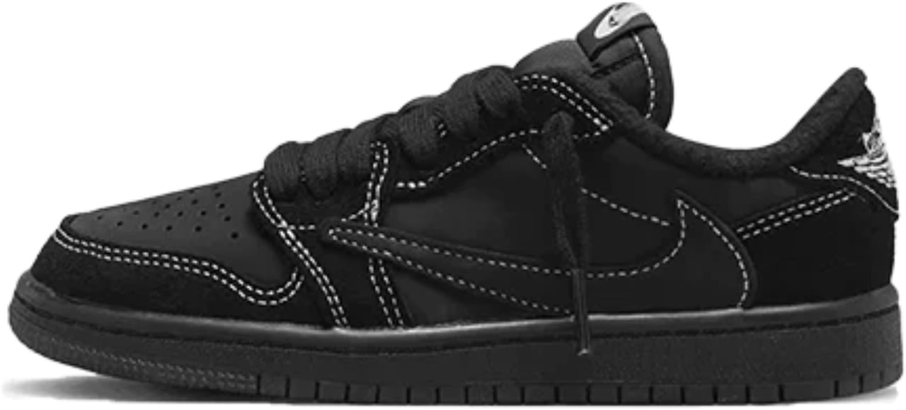 Nike Air Jordan 1 Low SP Travis Scott Black Phantom Enfant et Bébé Zwart