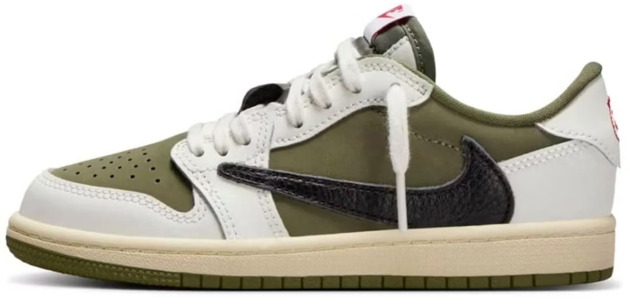 Nike Air Jordan 1 Retro Low OG SP Travis Scott Medium Olive Enfant et Bébé Donkergroen