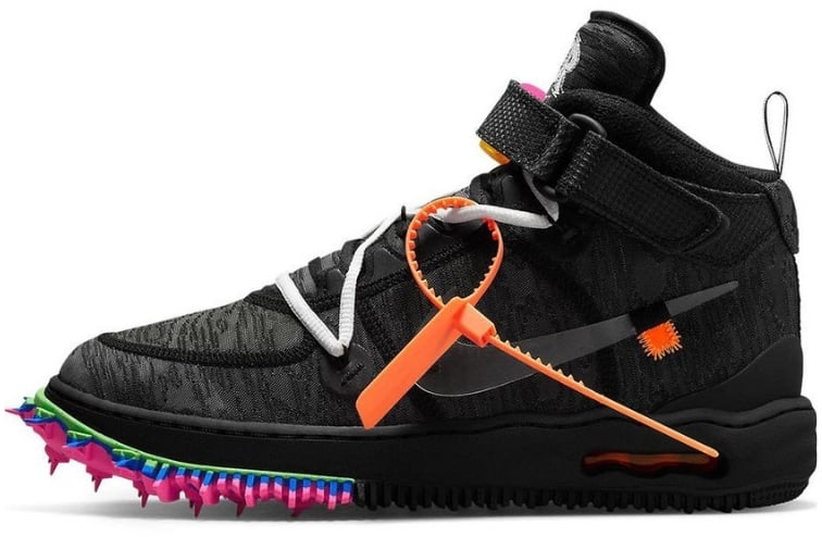 Nike Nike Air Force 1 Mid Off-White Clear Black Zwart