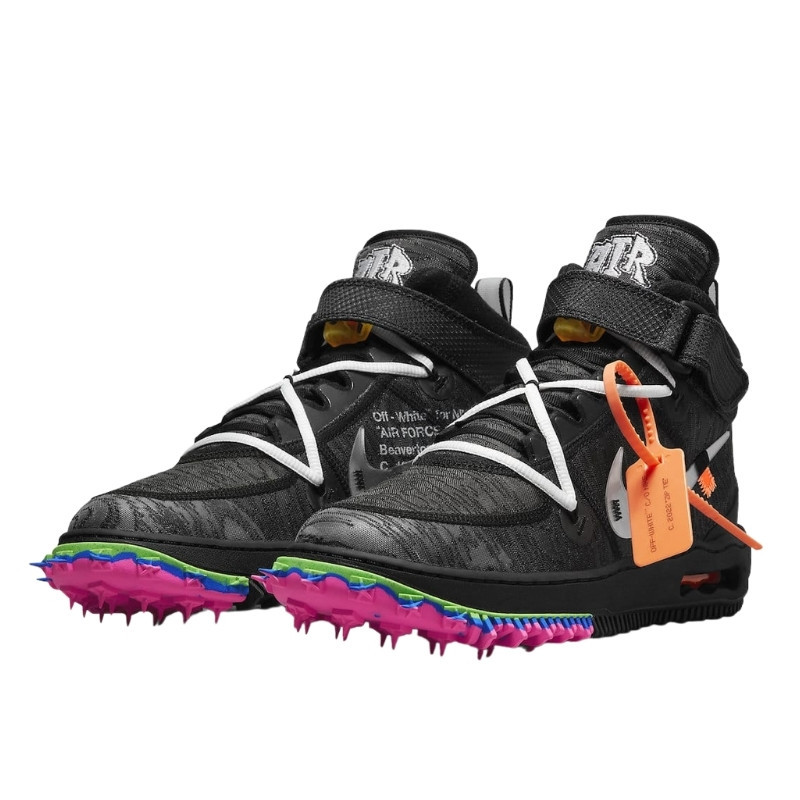 Nike Nike Air Force 1 Mid Off-White Clear Black Zwart