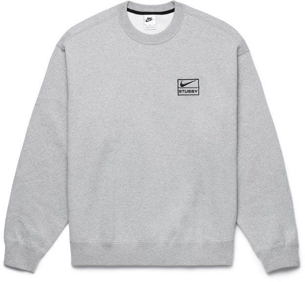 Nike Sweat Nike x Stussy Crew Fleece Grey Grijs
