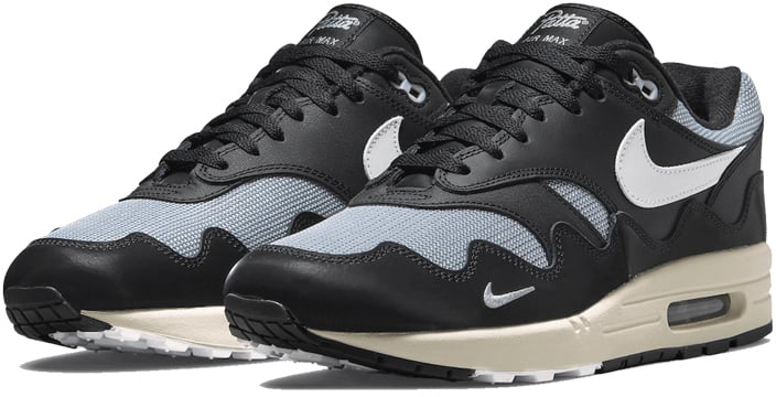 Nike Nike Air Max 1 Patta Waves Metallic Silver White Black Divers
