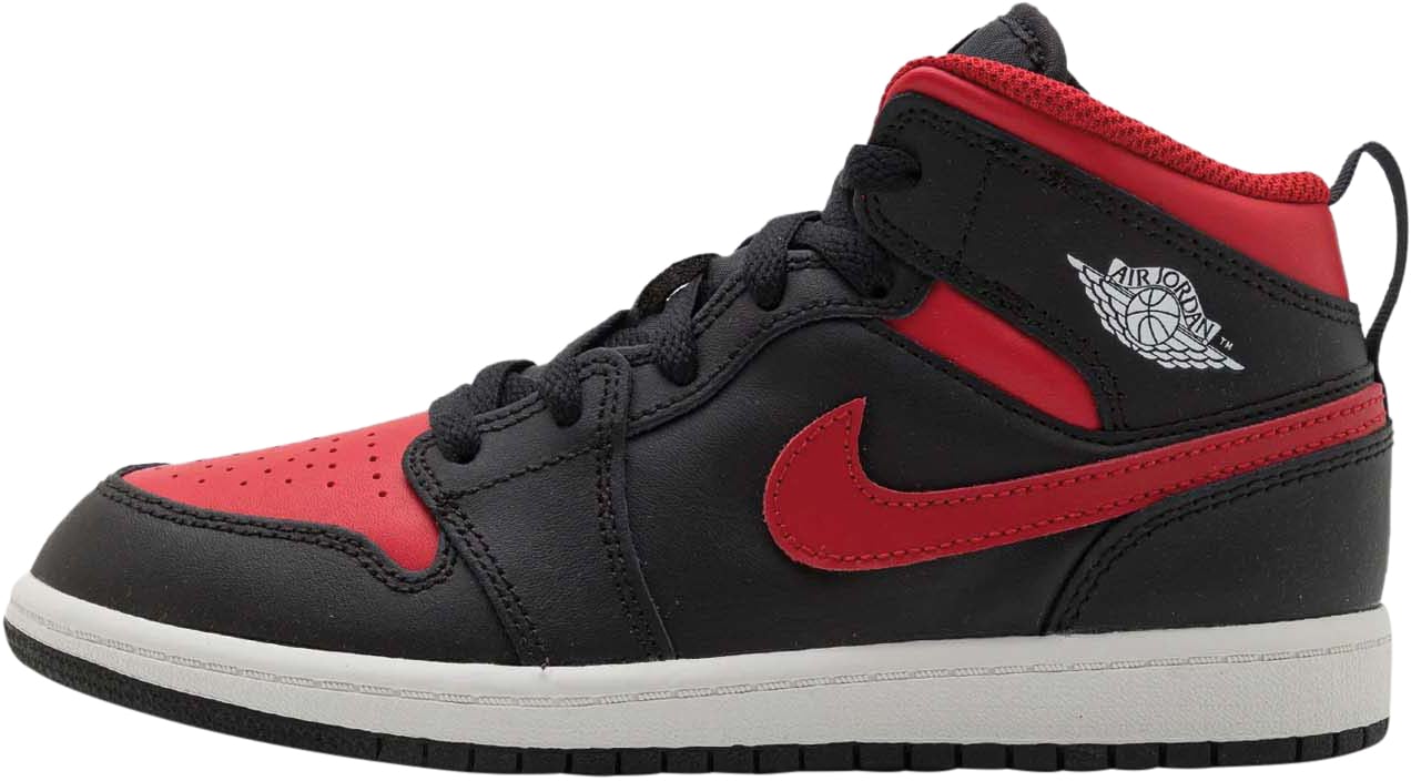 Nike Air Jordan 1 Mid Schoen Bred (GS) Blauw