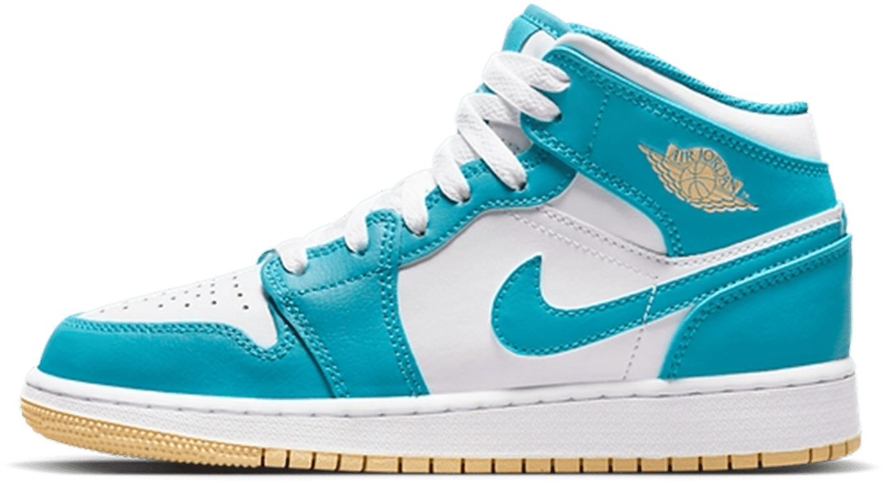 Nike Air Jordan 1 Mid 'Aquatone' (GS) Blauw