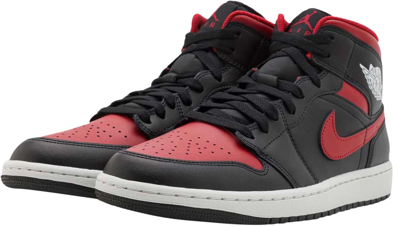 Nike Air Jordan 1 Mid Schoen Bred Blauw