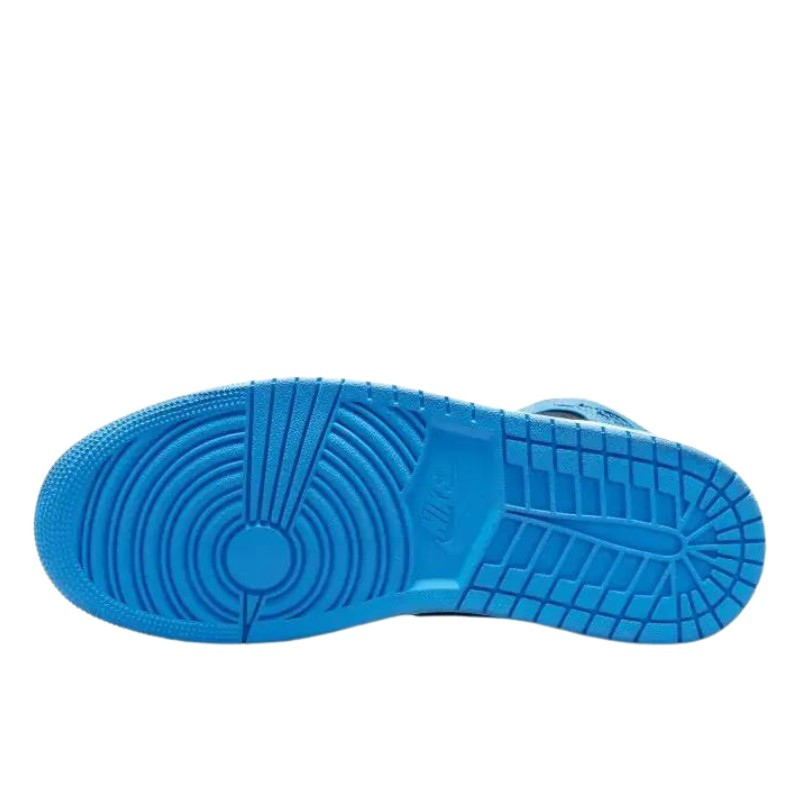 Nike Air Jordan 1 Mid University Blue Black Blauw