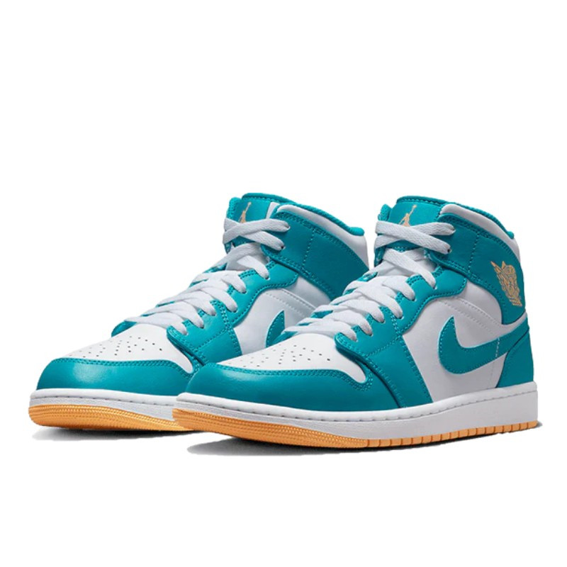Nike Air Jordan 1 Mid Aquatone Cyaan