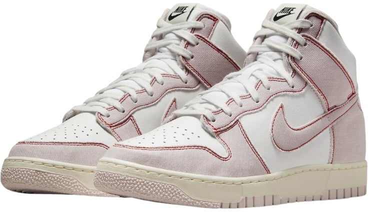 Nike Dunk High 1985 Barely Rose Denim Roze