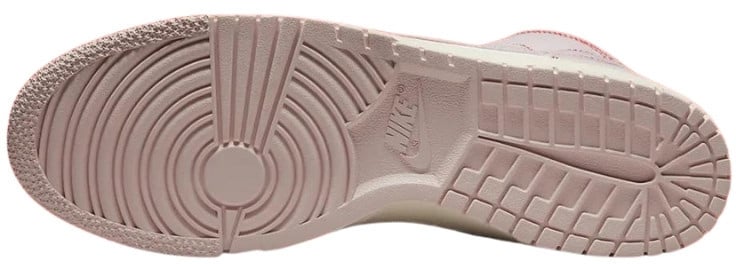 Nike Dunk High 1985 Barely Rose Denim Roze