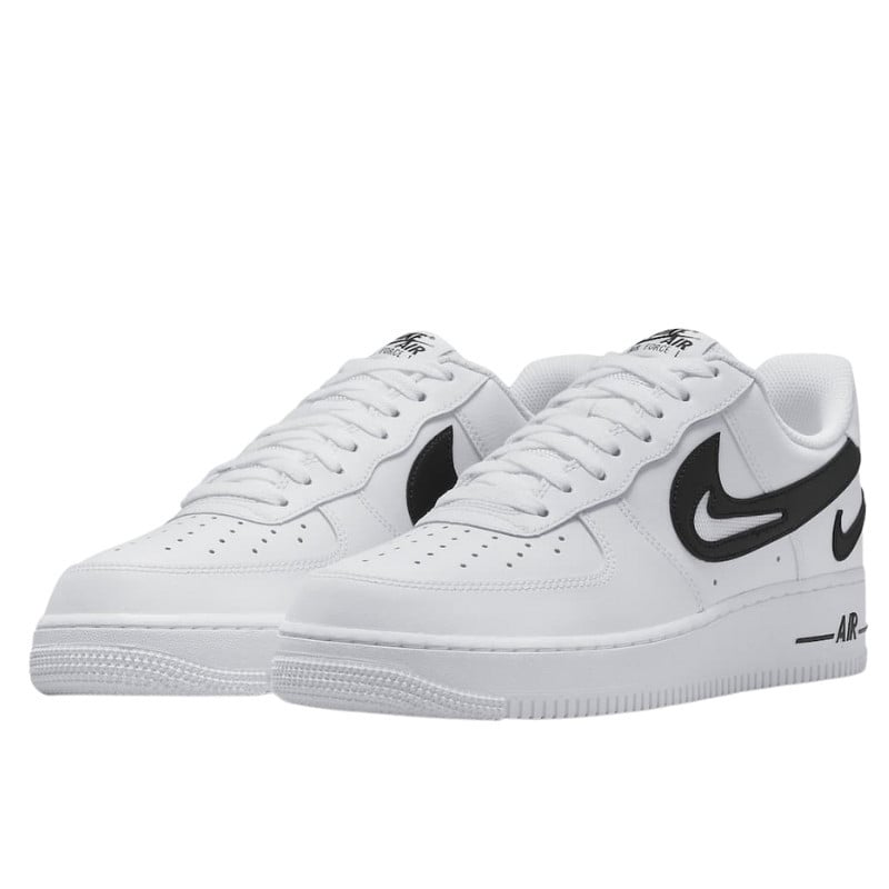 Nike Nike Air Force 1 Low '07 FM Cut Out Swoosh White Black Zwart