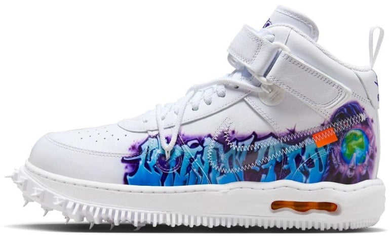 Nike Nike Air Force 1 Mid Off-White Graffiti White Wit