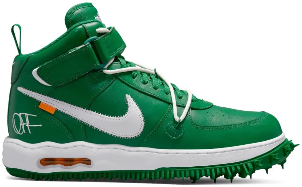 Nike Off-white X Air Force 1 Mid Sp Lthr Sneakers Groen
