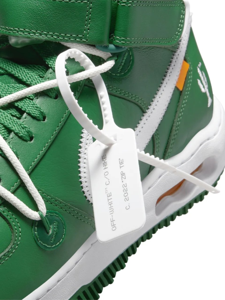 Nike Off-white X Air Force 1 Mid Sp Lthr Sneakers Groen