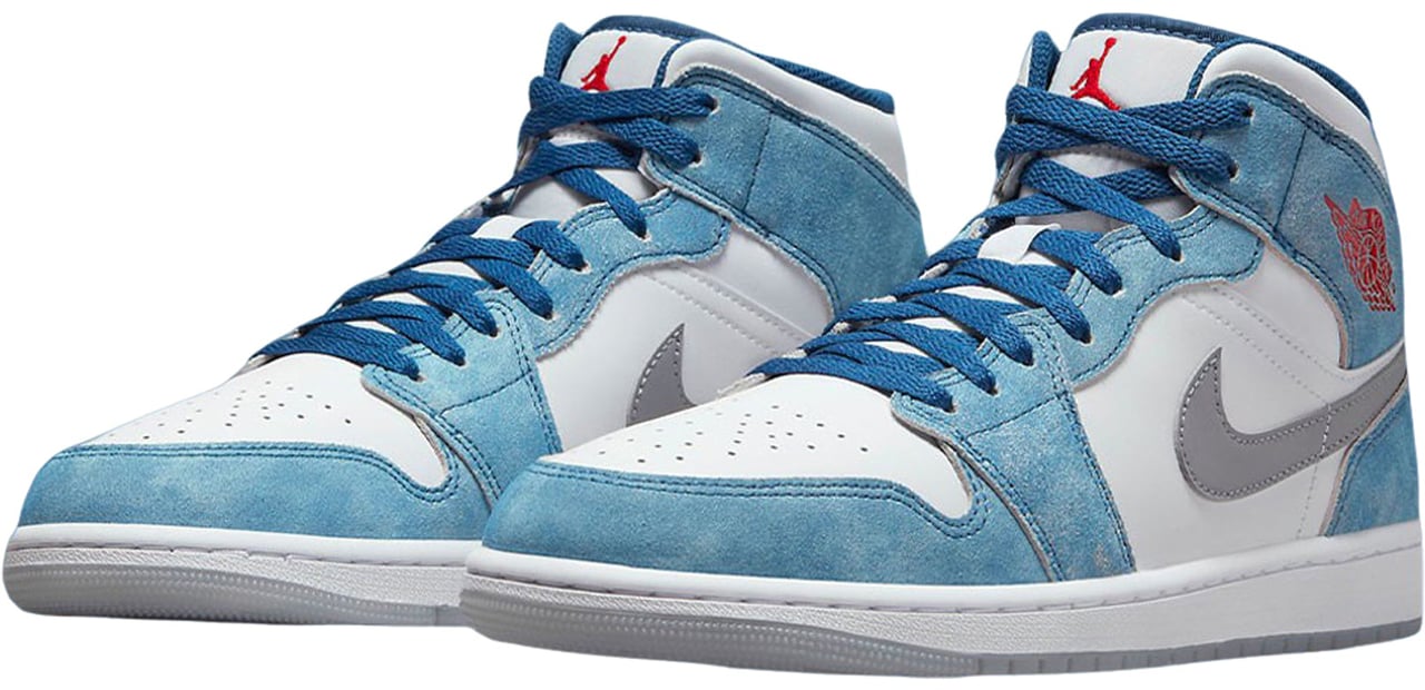Nike Air Jordan 1 Mid SE French Blue Light Steel (GS) Divers