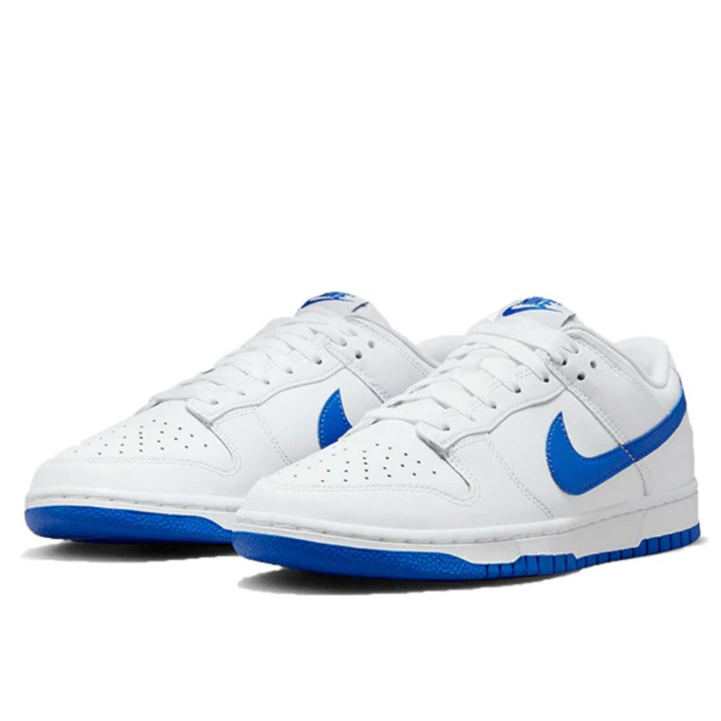 Nike Nike Dunk Low White Hyper Royal Blauw