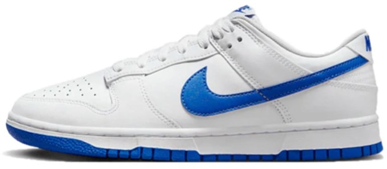 Nike Nike Dunk Low White Hyper Royal Blauw