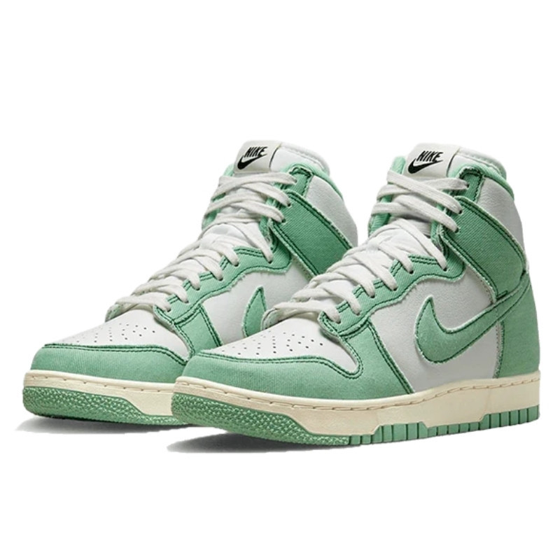 Nike Nike Dunk High 1985 Enamel Green Denim Wit