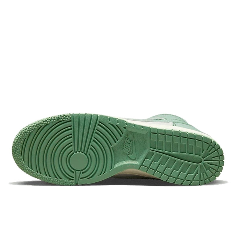 Nike Nike Dunk High 1985 Enamel Green Denim Wit