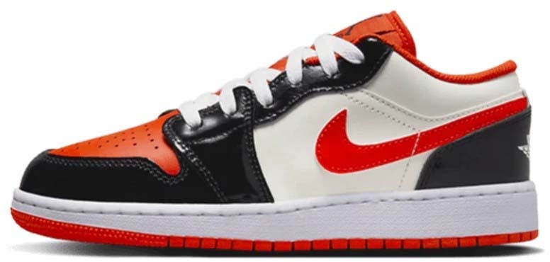 Nike Air Jordan 1 Low Team Orange Zwart