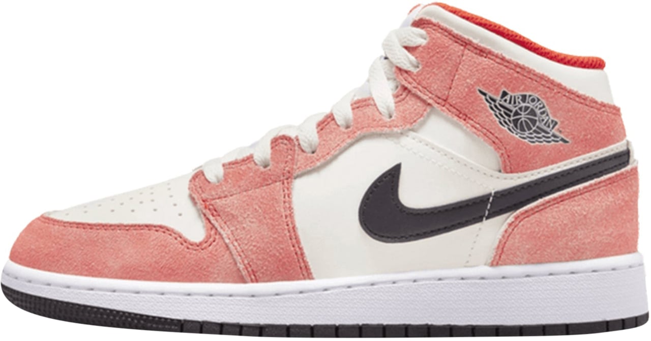 Nike Air Jordan 1 Mid SE Orange Suede (GS) Divers