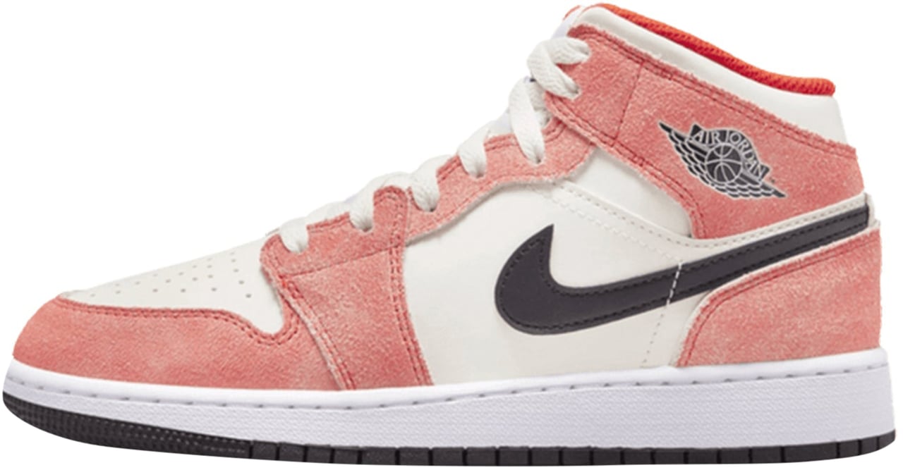 Nike Air Jordan 1 Mid SE Orange Suede (GS) Divers