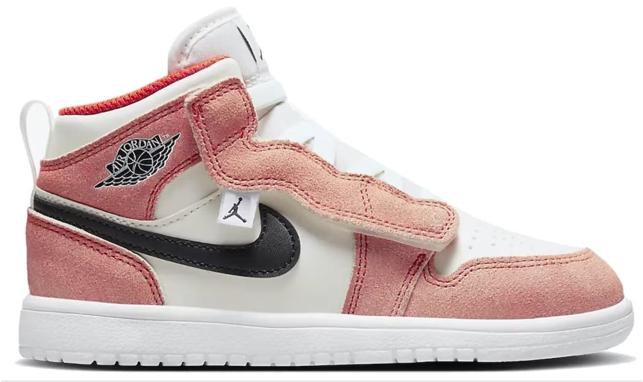 Nike Air Jordan 1 Mid Alt SE Orange Suede Enfant et Bébé Wit