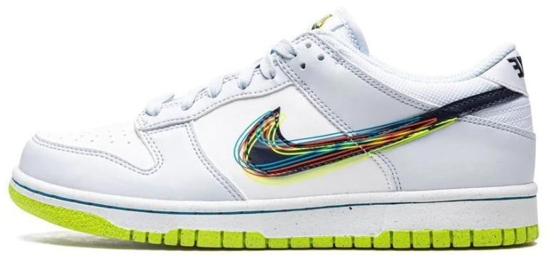 Nike Nike Dunk Low 3D Swoosh Grey Wit