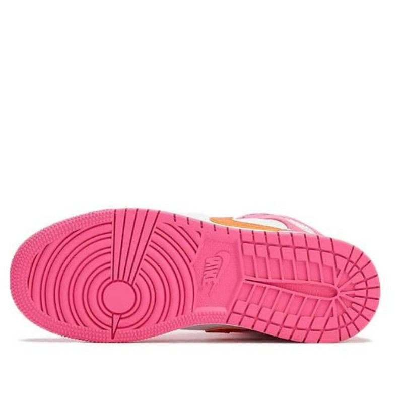 Nike Air Jordan 1 Mid Pinksicle Safety Orange Wit