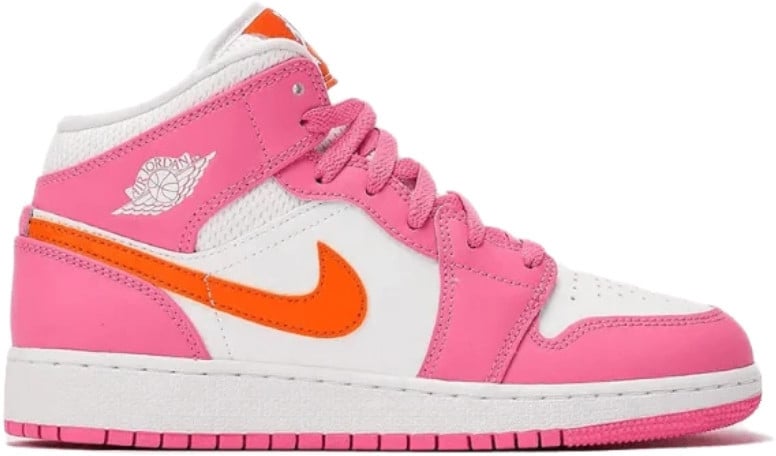 Nike Air Jordan 1 Mid Pinksicle Safety Orange Wit