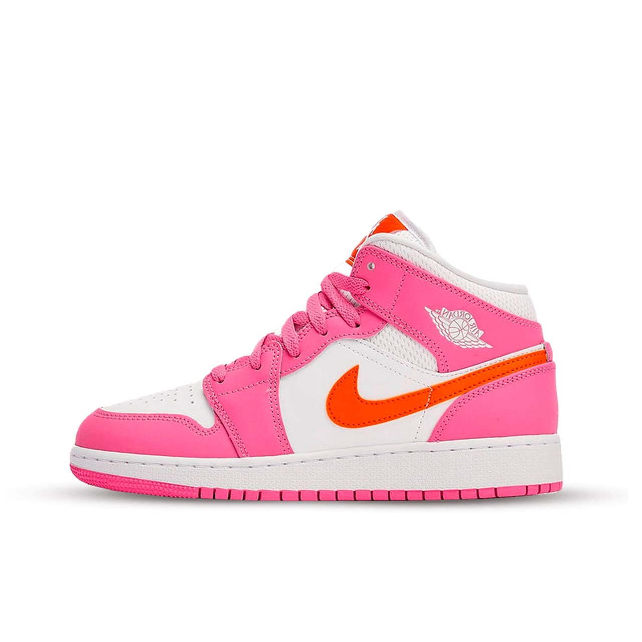 Nike Air Jordan 1 Mid Pinksicle Safety Orange (GS) Divers
