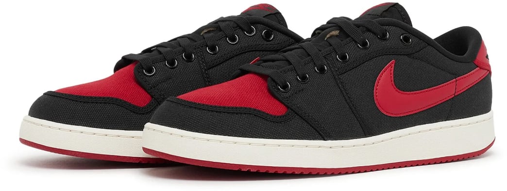 Nike Air Jordan 1 Ko Low Qs 'bred' Sneakers Zwart