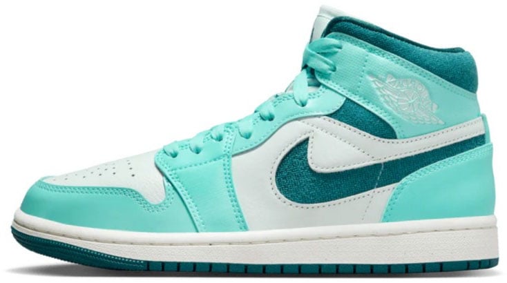 Nike Air Jordan 1 Mid Bleached Turquoise Blauw