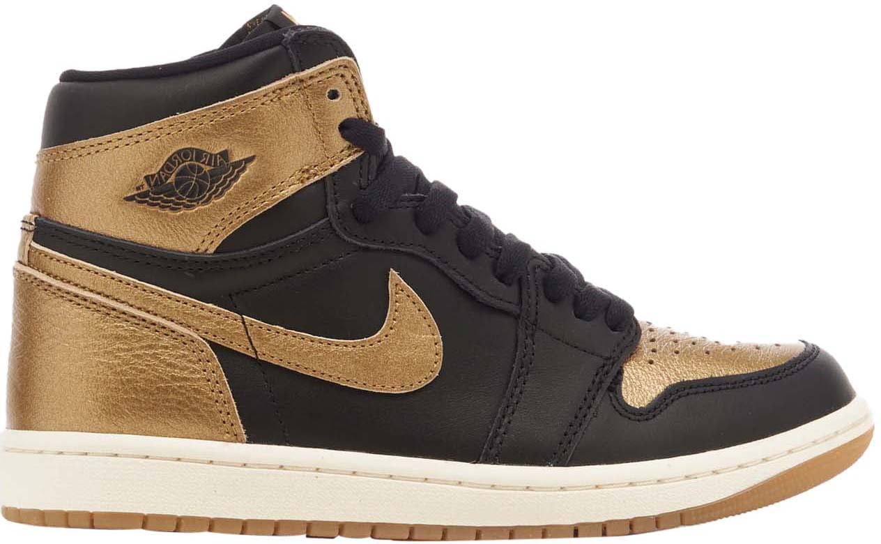 Nike Air Jordan 1 Metallic Gold Blauw