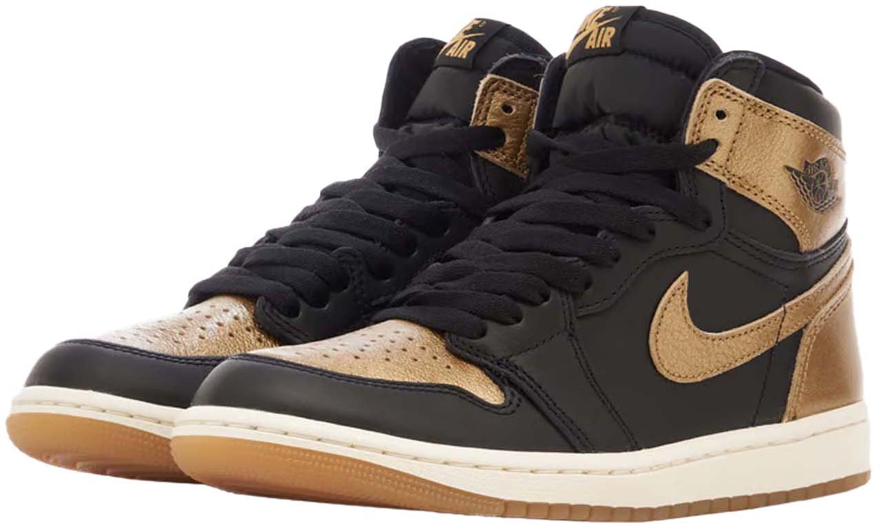 Nike Air Jordan 1 Metallic Gold Blauw