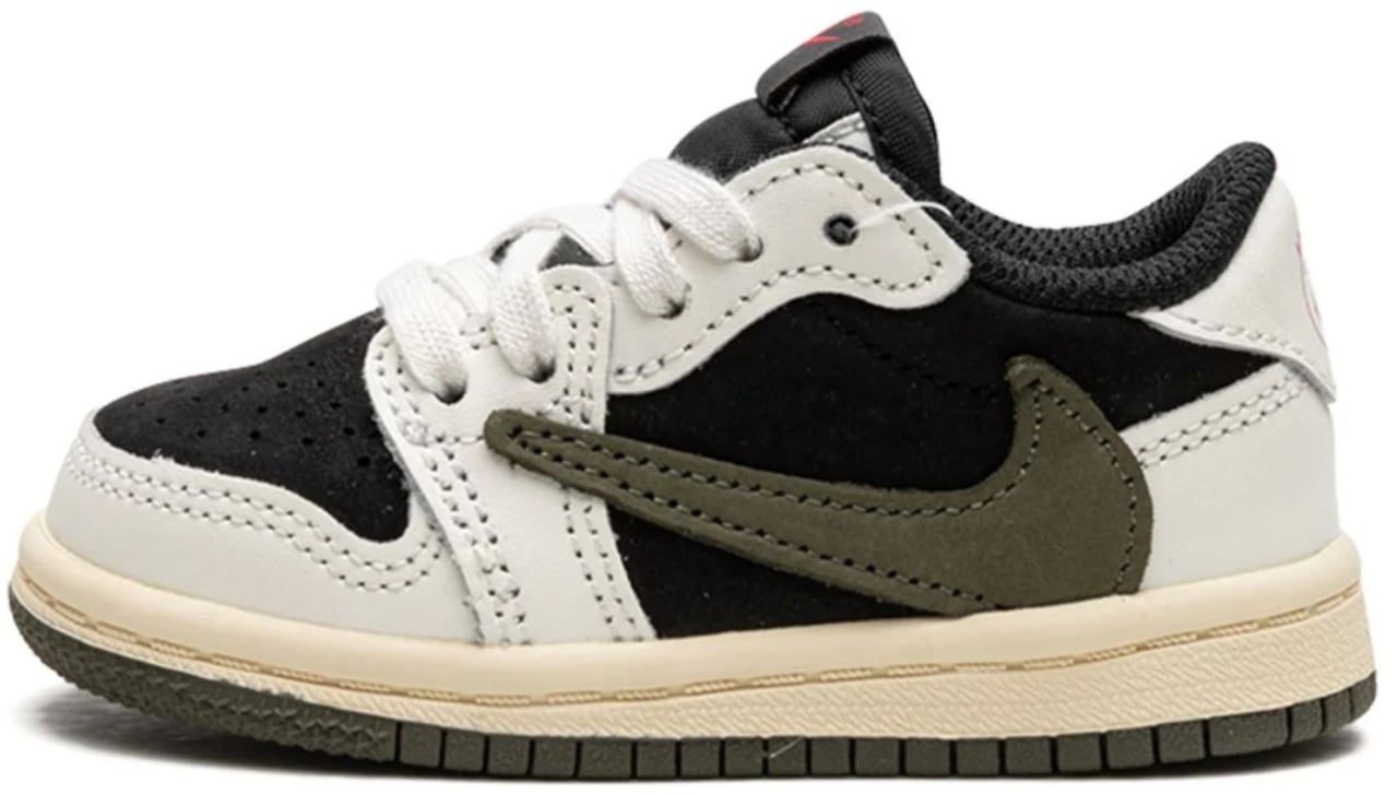 Nike Air Jordan 1 Retro Low OG SP Travis Scott Olive Enfants et Bébés Donkergroen