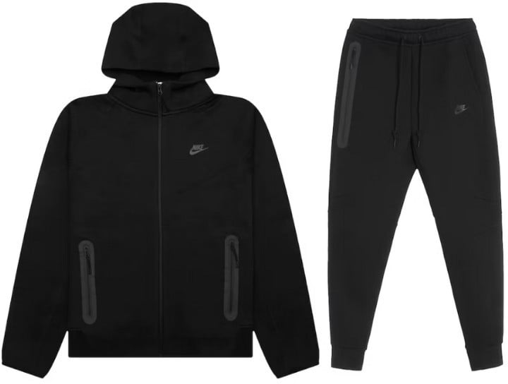 Nike Tracksuit Nike Sportswear Tech Fleece Black Zwart