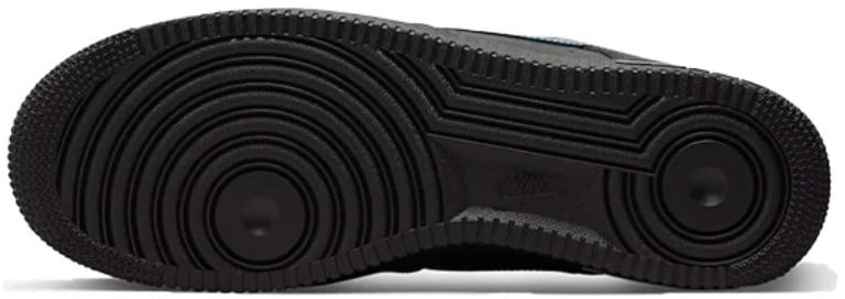 Nike Nike Air Force 1 Low Black Blue Lightning Zwart