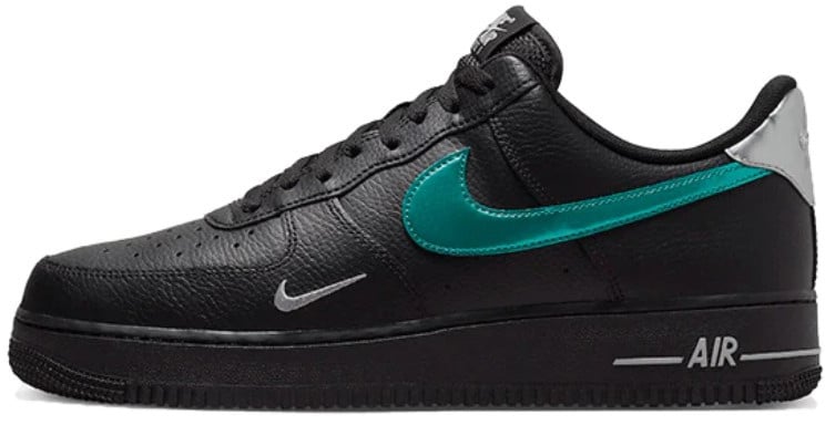 Nike Nike Air Force 1 Low Black Blue Lightning Zwart