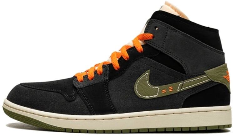 Nike Air Jordan 1 Mid SE Craft Anthracite Light Olive Zwart