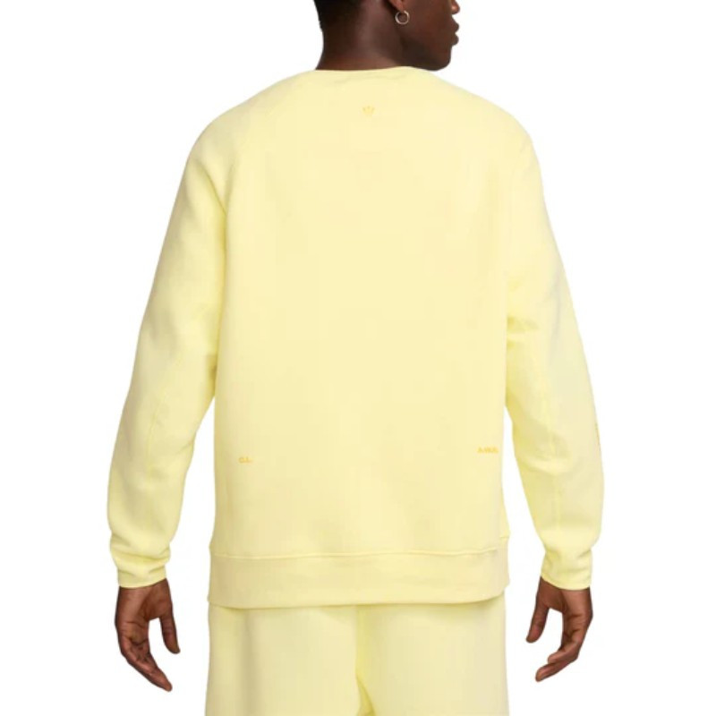 Nike Nike Tech Fleece Crewneck Sweatshirt Nocta NRG Citron Tint Vivid Sulfur Geel