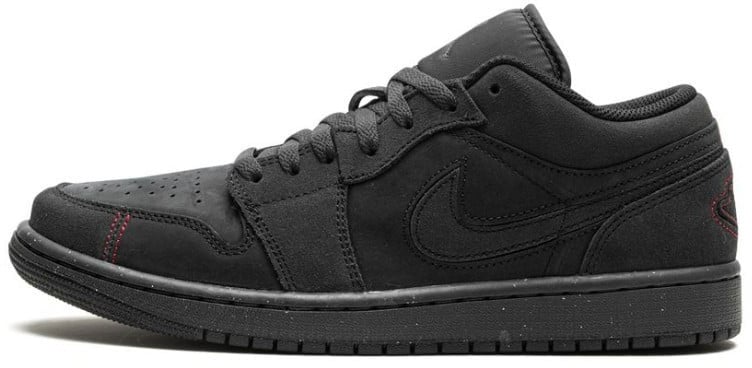 Nike Air Jordan 1 Low SE Craft Dark Smoke Grey Varsity Red Zwart