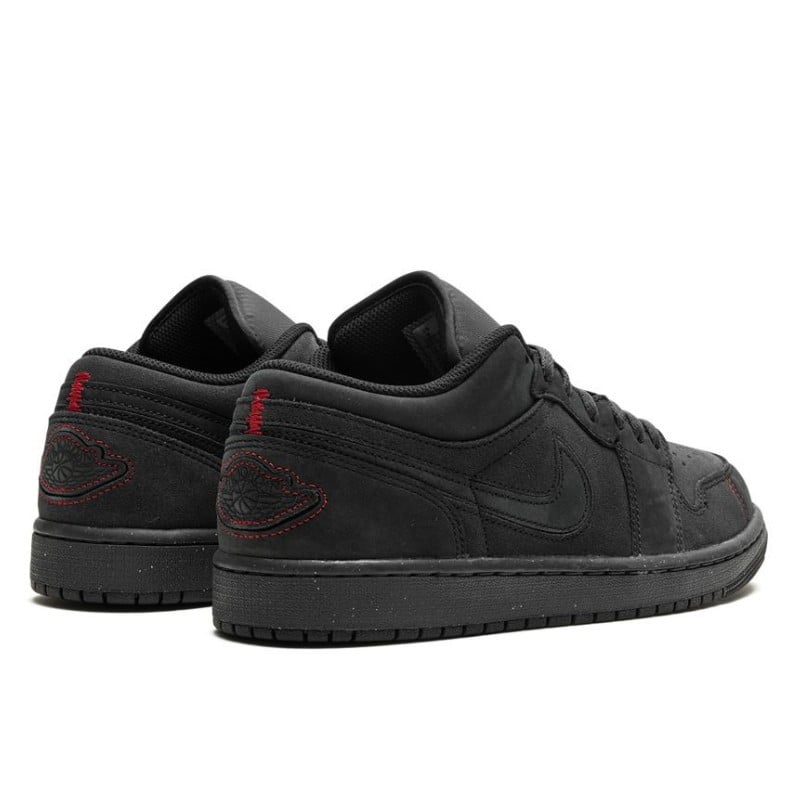Nike Air Jordan 1 Low SE Craft Dark Smoke Grey Varsity Red Zwart