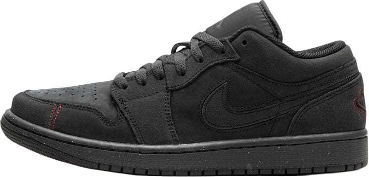 Nike Air Jordan 1 Low SE Craft Dark Smoke Grey Varsity Red Zwart