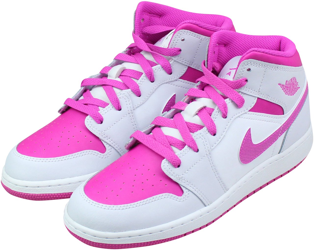 Nike Air Jordan 1 Mid 'Fire Pink' (GS) Roze