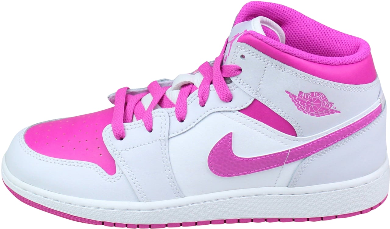 Nike Air Jordan 1 Mid 'Fire Pink' (GS) Roze
